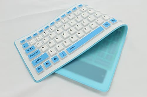 Lianzhi Lianzhi Foldable Silicone Keyboard USB Cable Soft Silicone Waterproof Computer Desktop (103 Keys) Keyboard Blue