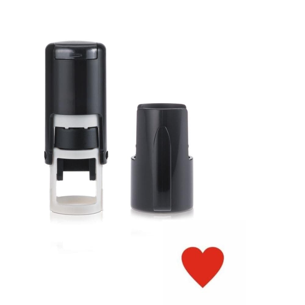 Love Heart Stamp – Loyalty Card Stamper - Self Inking Red Ink - Approx. 11mm