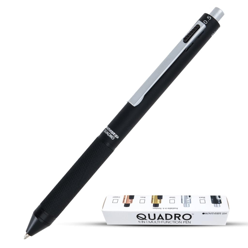 Monteverde Usa Quadro 4-In-1 Multifunction Pen Black (Mv35510)