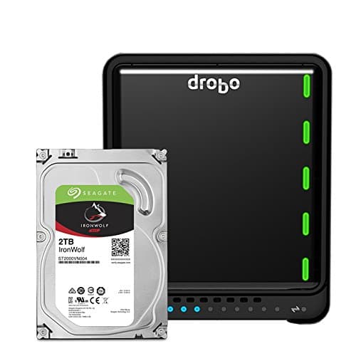 Drobo 5N2 10TB: Network Attached Storage (NAS) 5-Drive Array with Seagate NAS Drives - 2X Gigabit Ethernet Ports (DRDS5A21-10TB)