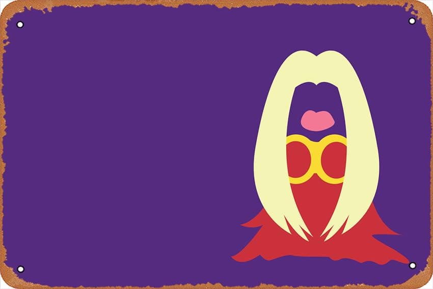 Pokémon, Minimalist, Jynx Game 8X 12 Inches Retro Metal Tin Sign - Vintage Art Poster Plaque