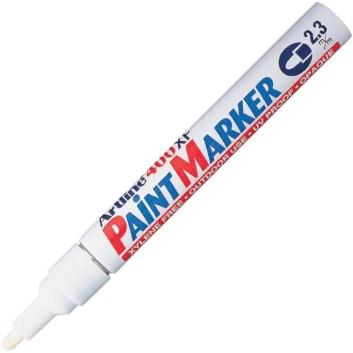 Shachihata Paint Marker, Bullet Tip, 2.3mm, Indoor/Outdoor Use, White (LCC47101)