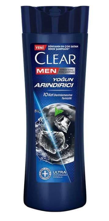 NEW Clear Men Intensive Purifying Anti-Dandruff Shampoo - 10x Deep Cleansing