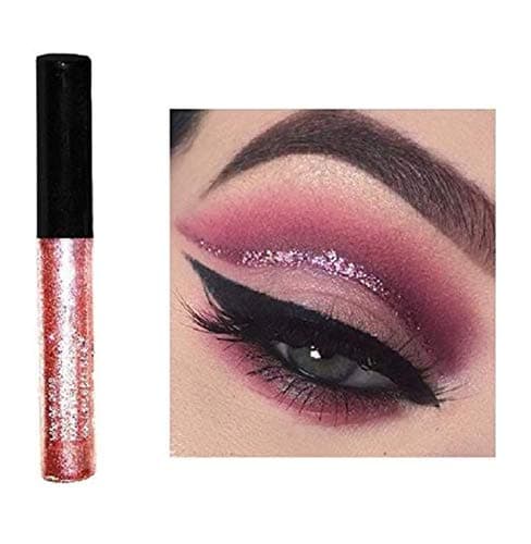GlamToolsEyeliner Hilary Rhoda Sparkling Waterproof Liquid Eyeliner Eye Party Cosplay Wedding Makeup Eye Liner Tools - Pink Shimmery & Metallic Finish