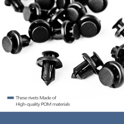 Xislet 100 Pcs POM Fastener Rivets Compatible with Honda Acura Accord Civic Fits Bumper and Fender Body Retainer Clips with Tool Replace - 91503-SZ3-003