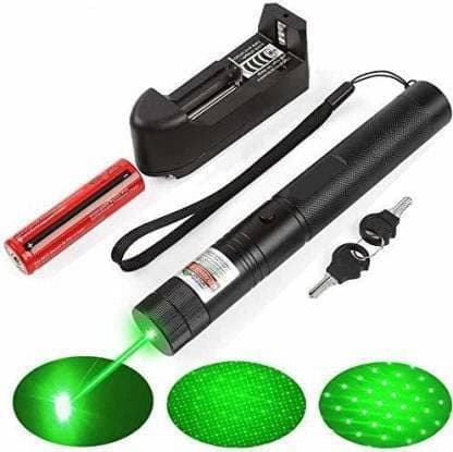 ElectriBles High Powered Military Burning Green Laser Pointer 650nm, Working Time Over 8000 Hours Rechargeable Green Laser-303 Pointer Party Pen Disco Light 5 Mile + Battery (650 nm, Green)