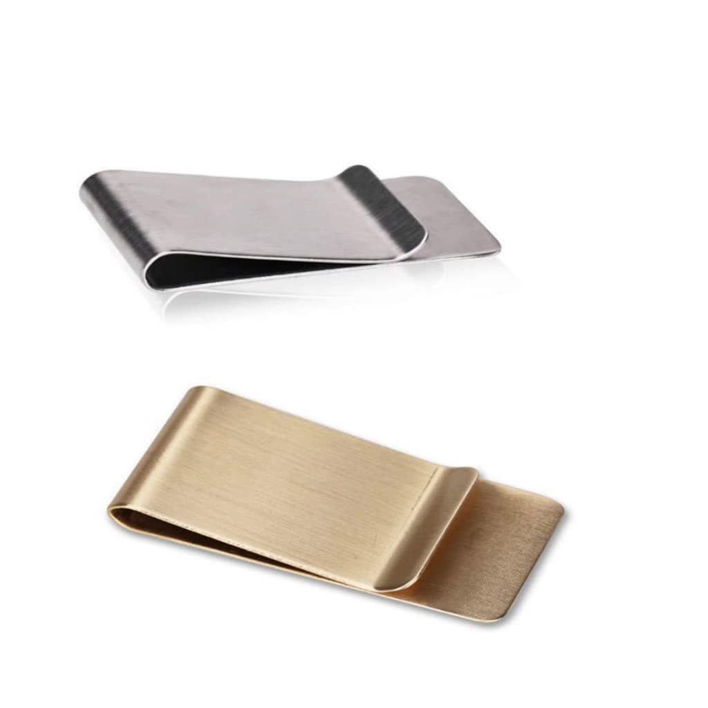 Small Men's Slim Money Clip Stainless Steel Credit Business Card Holder Pocket Cash Wallet