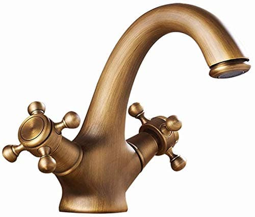 LT Faucet Double Handle All Copper Retro Washbasin Bathroom Home Hotel Washbasin Washbasin Faucet