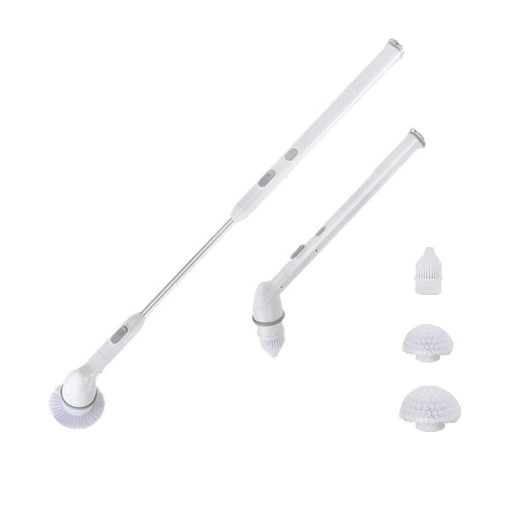 ElecRat Cordless Spin Scrubber, 360 Electric Tub and Tile Scrubber with 3 Replaceable Brush Heads and Extension Handle for Bathroom,Kitchen,Wall,Window, Floor