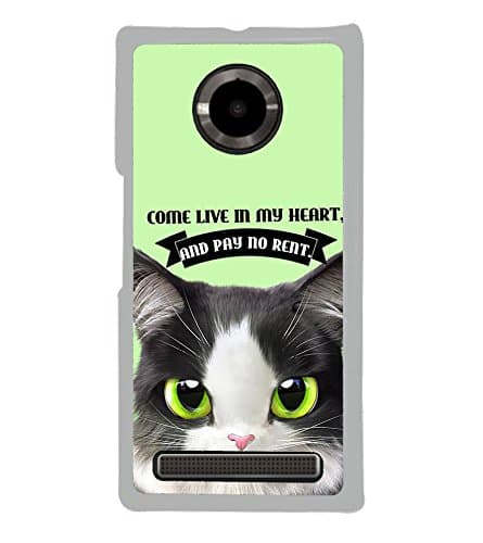 Fiobs Designer Back Case Cover for YU Yuphoria :: YU Yuphoria YU5010 (Come Live in My Heart and Pay No Rent)