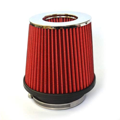 Lizudian 3" Inlet Short Ram Cold Air Intake Round Cone Air Filter Chrome Bule Sidewall 35.45 lbs