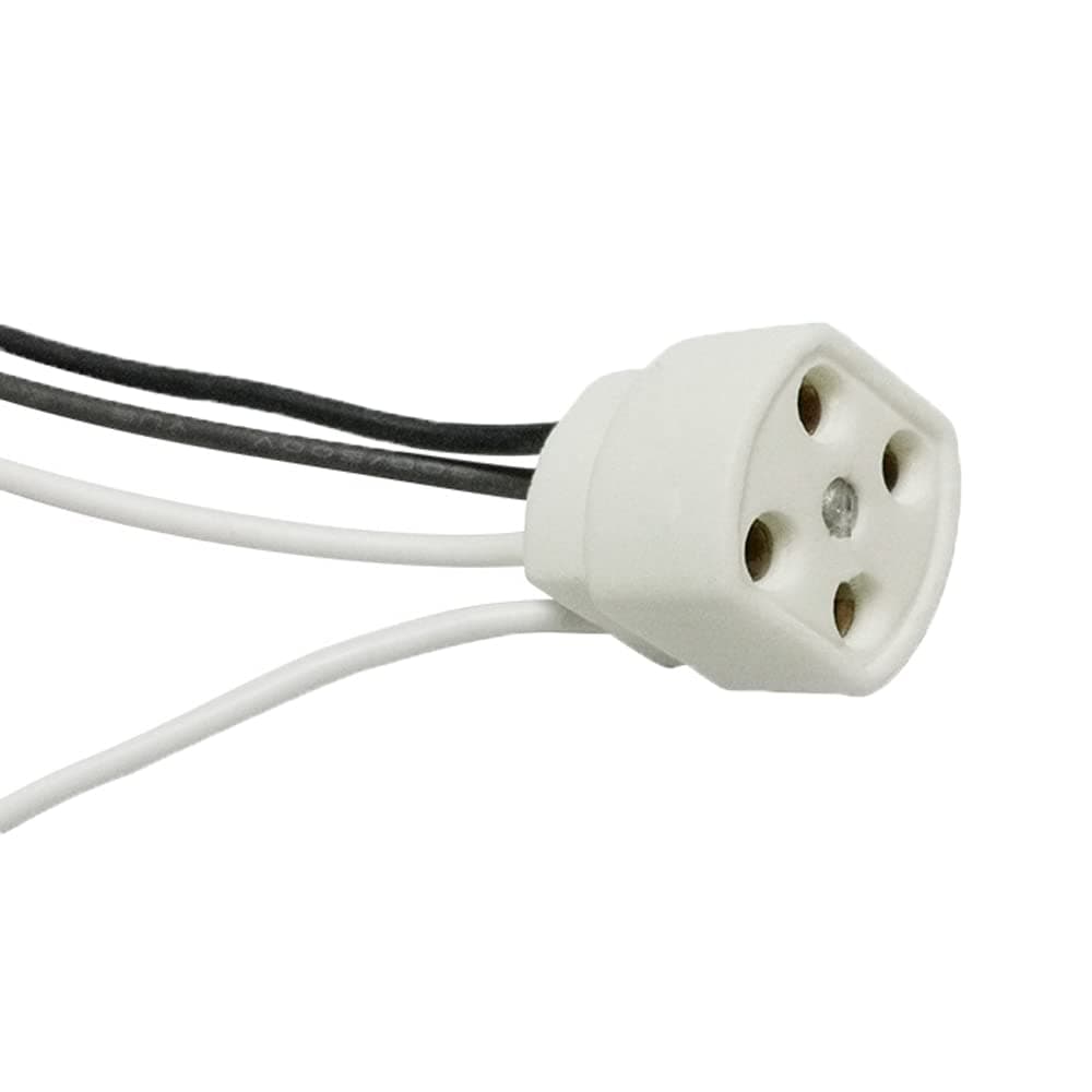 4P Wire with A Socket 4pin T5 Socket with A Wire for UV Bulbs Lamps 4 Pin Socket for 4-Pin Style T5 Light Bulbs