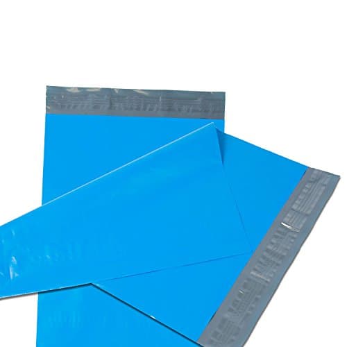 Empire Mailers 12 Inch x 15.5 Inch Blue Poly Mailer Plastic Bags, Self-Seal Non-Padded Shipping Bags, Waterproof and Lightweight, Tear Resistant, Set of 100 Pack