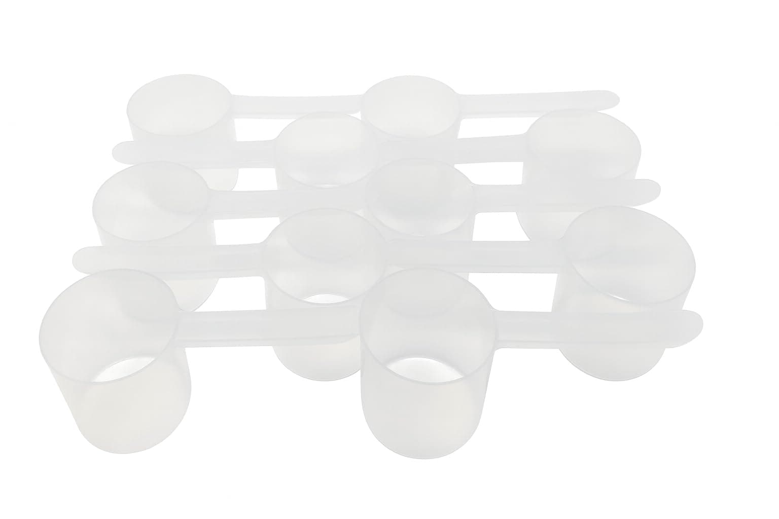 1/2 Cup (4 Oz. | 118.4 mL) Long Handle Scoop for Coffee, Protein Powder, Pet Food, Spices, Grains, Dry Goods – Food-Grade BPA-Free Plastic Measuring Spoon (Pack of 10)