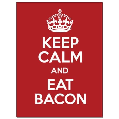Keep Calm and Eat Bacon KCCO Carry On Car Sticker Decal Phone Small 3"