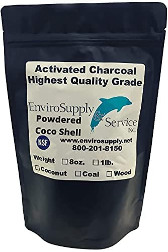 Coconut Shell Powder Activated Carbon - Resealable 8 Ounce Bag (225 Grams), Ultra Fine Premium Charcoal (for Teeth Whitening, Beauty Supplies, Cleansing, Skin Care, Detox)