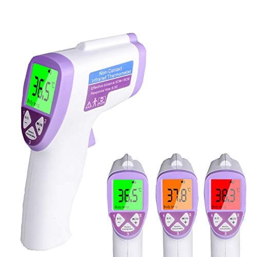 Non-Contact Infrared Thermometer,Quick 1 Sec Reading for Body, Surface and Room Forehead Thermometer for Baby, Kids and Adults (Batteries Included)