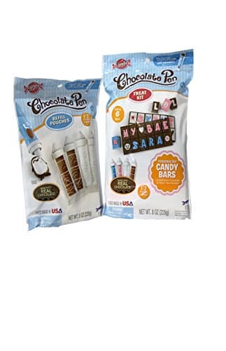 Chocolate Pen Treat Kit 6 Bars and Refill Pouch Bundle