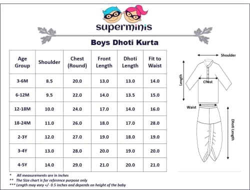 superminis Boy's Cotton Kurta with Dhoti - Golden Thread Work, Solid Round Collar, Full Sleeves, Side Button Kurta Set for Ethnic Wear
