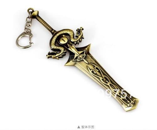 World of Warcraft the Sword of Ashkandi Brotherhood WOW keyring key Chain 16cm