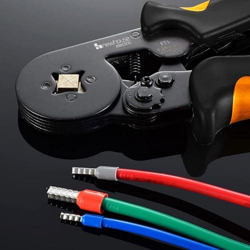 Newhouse Electric FTK1200 Ferrule Crimping Tool Kit with Wire Crimper Tool, Secure Wire Ferrule Nylon Container, and 1,200 Electrical Wire Connectors, Electrician Tool Set for Home Improvement
