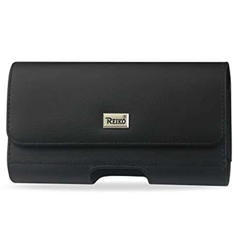 For Samsung Galaxy Note 8 Reiko Black Leather Wallet Pouch Clip Holster (Fits W/ Hybrid Case On) and Zoomazig Stylus