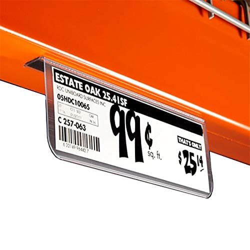 Pallet Rack, Wide Span Shelf & Metal Beam Flip Up Adhesive Sign Holder, 7.5" L x 2.2" H, 10 Pack