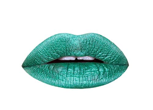 AromiGreen Metallic Liquid Lipstick | Turquoise Teal-Green Lip Color with Shimmery Finish, Vegan, Cruelty-free, Smudge Proof, Long-lasting, Handmade (Mermaid Tail)