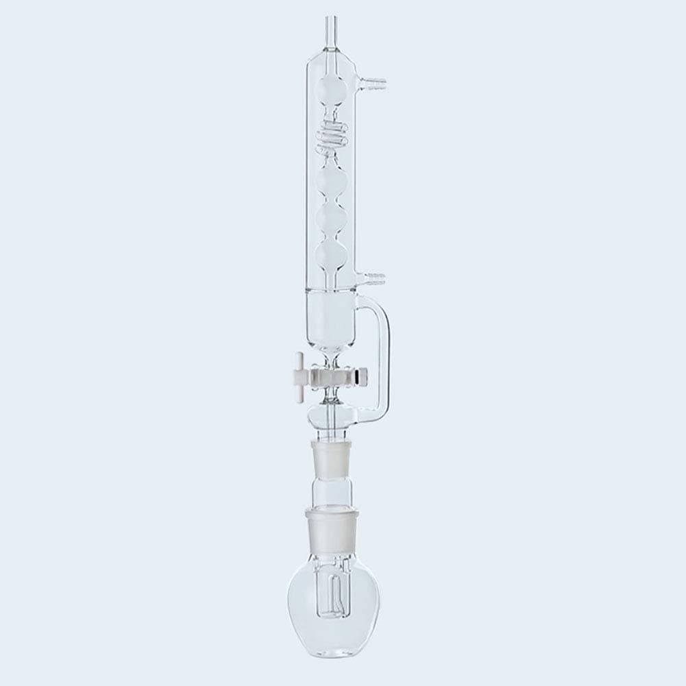 MKULOUS Laboratory Glassware Improved Snake-Shaped Fat Extractor 250ML Soxhlet Extractor Snake Extractor Chemical Experiment Glassware Kits