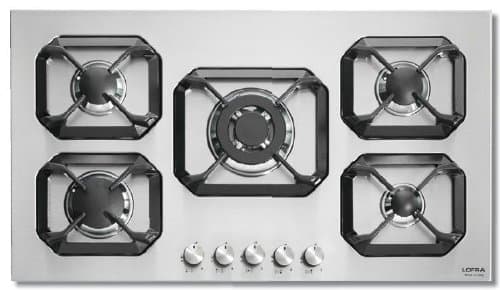 Lofra hls9 a0 Built-in Gas Hob Stainless Steel – Plate (Built-in, Gas Hob, Stainless Steel, Stainless Steel, Cast Iron, Medium)