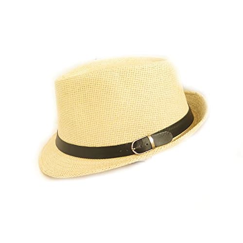 Magg Funky Summertime Beachside Unisex Brim Designed Buckle Fedoras Sun Hat (Buckle Yellow)