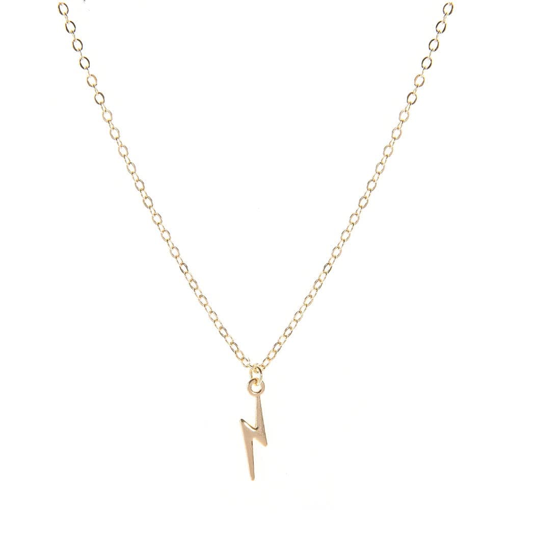 Lightning Bolt Pendant Necklace Women Simple Charm Bar Choker Chain Jewelry for Women