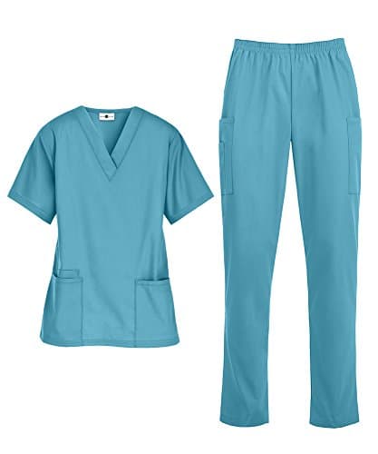Strictly ScrubsWomen’s Scrub Set (XS-3X, 14 Colors) – Includes V-Neck Top and Elastic Pant