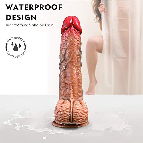 Recheageable Elecrtric Remote Control Multiple Speed Telescopic Pleasure Device for Women 10 Inch High Qyality Silica Gel Bendable Lifelike D-icks Automatic Adult Female Toys, Tshirt