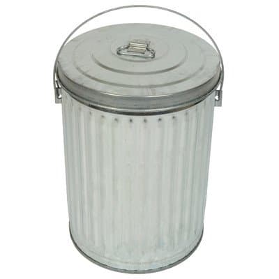 Medium Duty Galvanized 10-Gal Economy Can and Lid