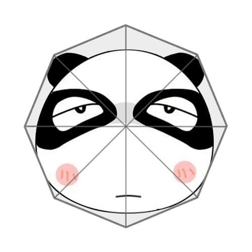 Cute Cartoon Giant Panda Black And White Pink Personalized Custom Foldable Umbrella
