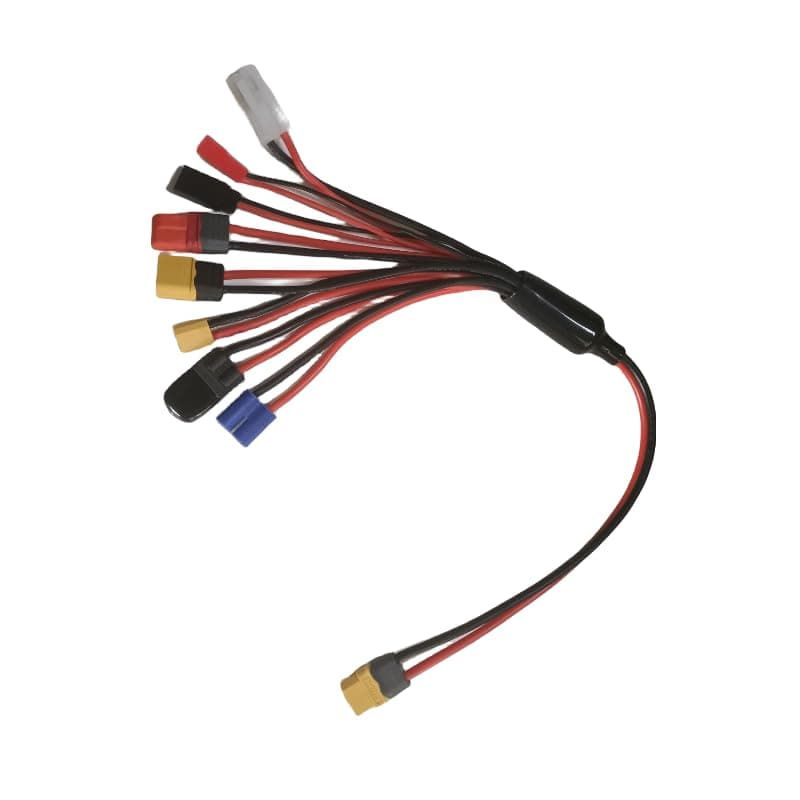8 in 1RC Multi Charger Leads Battery Adapter Ultra T Deans TMY Futaba JR JST BEC TRX XT30 EC3 XT60 14awg 16awg 22awg 350mm 1pcs