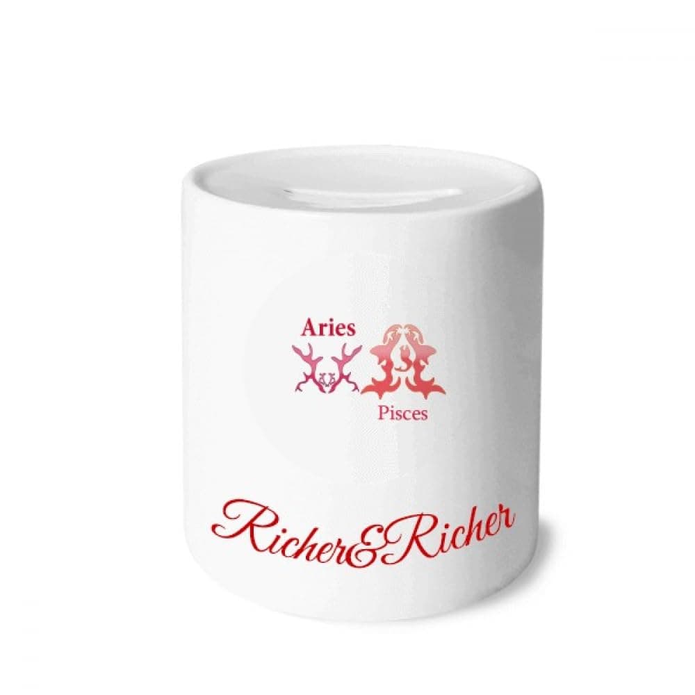 Aries Pisces Feeling Pair Rich and Rich Bank Saving Box Coin