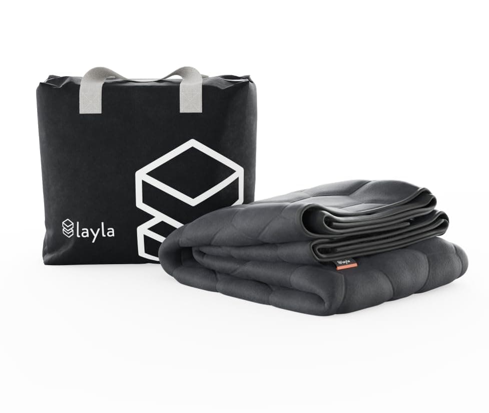 Layla 300 Thread Count Weighted Blanket with Fleece Top Layer, Even Weight Distribution, 100% Cotton Bottom Layer (15 pounds)