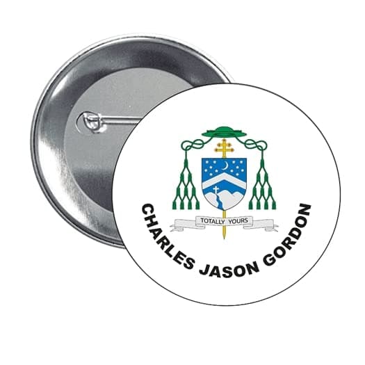 BUTTON. SHIELD CHARLES JASON GONDON TRINIDAD AND TOBAGO
