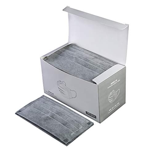 50 Pcs Disposable Cover Unisex Oral Protection 3-ply Filter Dustproof Cover, High Filtration and Ventilation Security (Gray)
