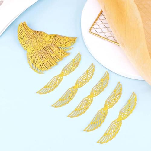Confetti! 51Pcs Snitch Wings Chocolate Decor Harry P Wizard Party Chocolate Decoration Hollowed Wings Wafer Cupcake Toppers with Glue Point for Them Party Decor Supplies