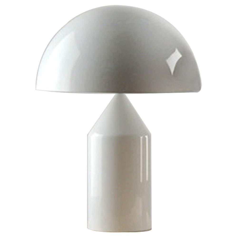 Lamp Table Lamp, Mushroom Metal Side Table Lamp, Creative Christmas Gift for Nordic Personality Living Room Bedroom Bedside Study Lamp Indoor lighting (Lampshade Color : White, Size : L)