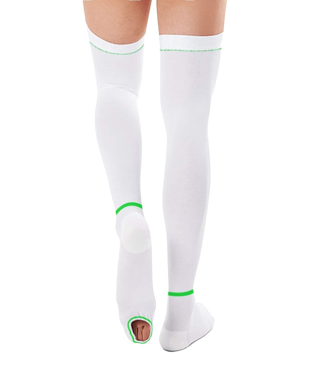 T.E.D. Anti Embolism Stockings Thigh High Knee High for Women Men, 15-20 mmHg Compression TED Hose with Inspect Toe Hole
