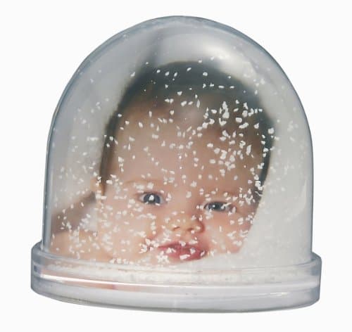 Tudor Photo Acrylic Photo Frame, Snow Ball, Double Sided, 2.5 x 2.5 Photos