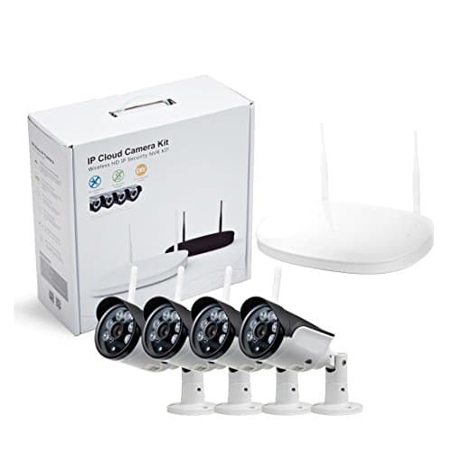 Arsecut Wireless Outdoor Security Camera 1.3Megapixels with 4 Channel 960P Wifi NVR CCTV Surveillance Systems NO Hard Disk