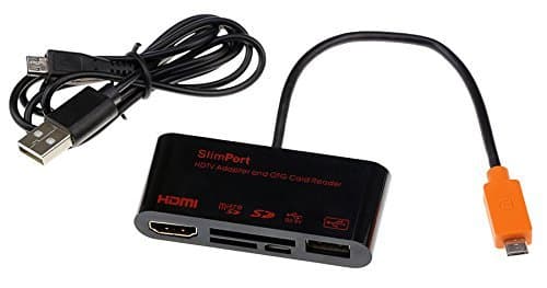 Pro BlackBerry STV100-1 SmartPhone SlimPort HDMI OTG USB Adapter! Connect to any HDMI TV, Monitor, Projectors, USB, OTG, MicroSDXC, MicroSDHC, SD or any other one of those Enabled Devices. (Black)
