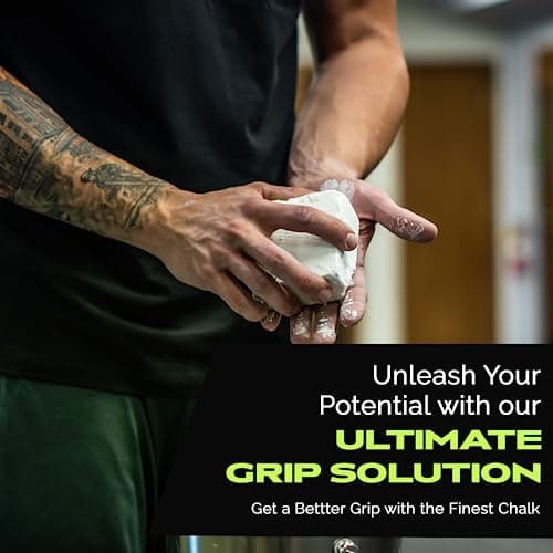 Gibson Athletic Premium Block Gym Chalk for Gymnastics, Weightlifting, Rock Climbing , 1Lb, Consists of (8) 2 oz Blocks, Magnesium Carbonate, White