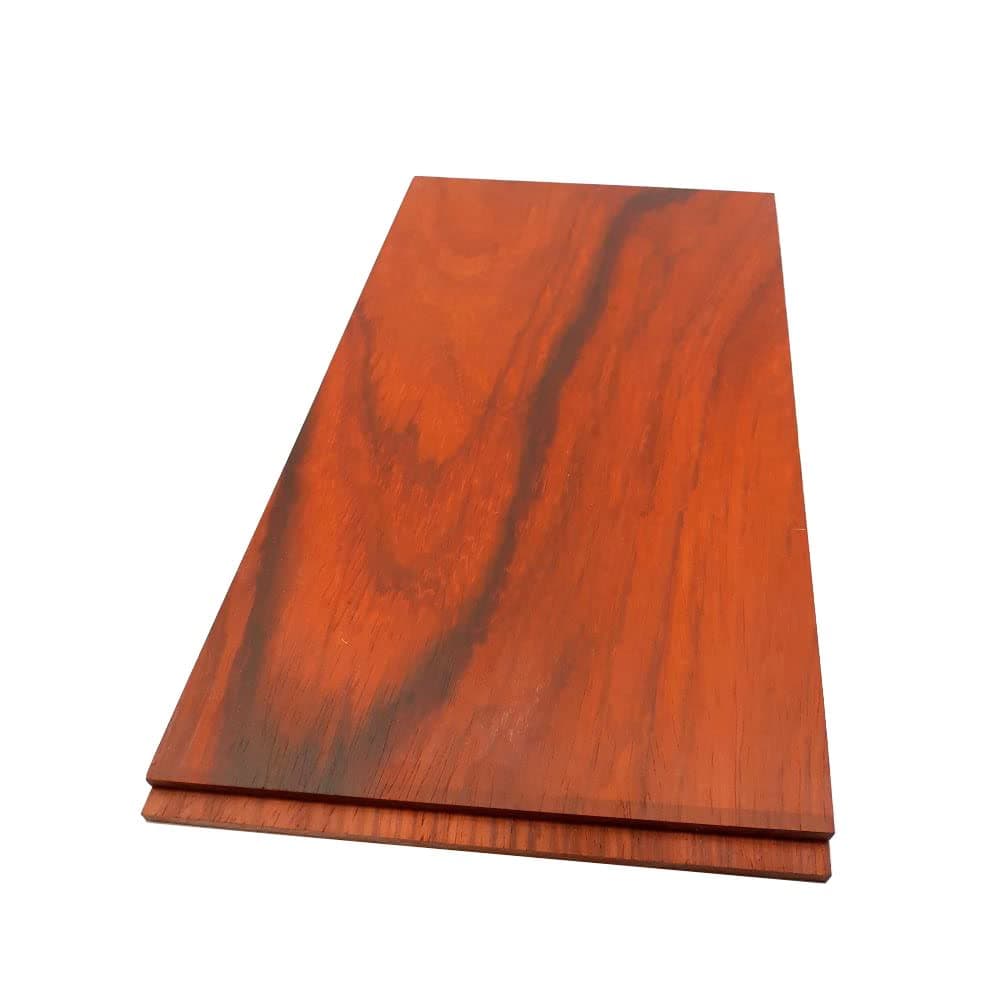 Padauk Hardwood Planks - 2-Pack Padauk Unfinished Wood Blanks - 1/4’’ (6mm) 100% Pure Hardwood - Laser Engraving Blanks - Exotic Wood for Woodworking, Crafts, and Gifts