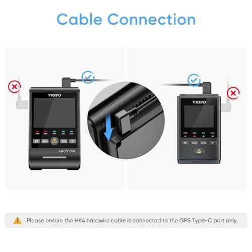 VIOFO HK4 ハードワイヤキット フルセット回路ヒューズタップ タイプCポート A119MINI /A119MINI 2 /A229 /T130 /WM1 /A139 /A139Pro ダッシュカム用